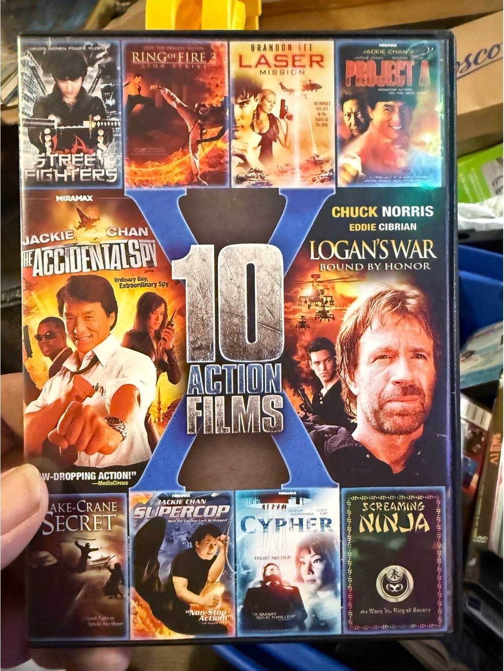 10 Action Films DVD Collection Featuring Jackie Chan and Chuck Norris